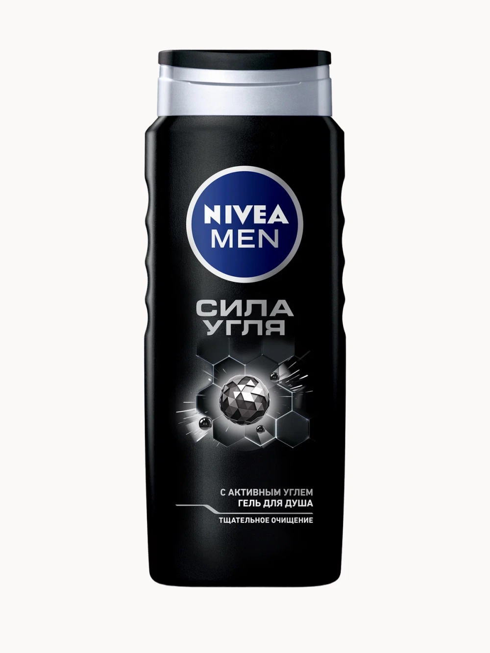 NIVEA Гель для душа "Сила угля"500 мл муж., блок 12шт.