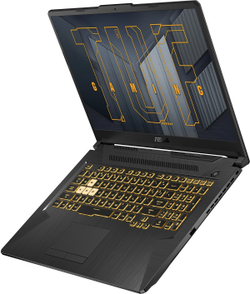 Ноутбук ASUS TUF Gaming F17 FX706HE-HX026 90NR0713-M00540 Intel Core i5 11400H, 8192 Mb, 17.3; Full HD 1920x1080, 512 Gb SSD, DVD нет, nVidia GeForce RTX 3050 Ti 4096 Mb, No OS, серый