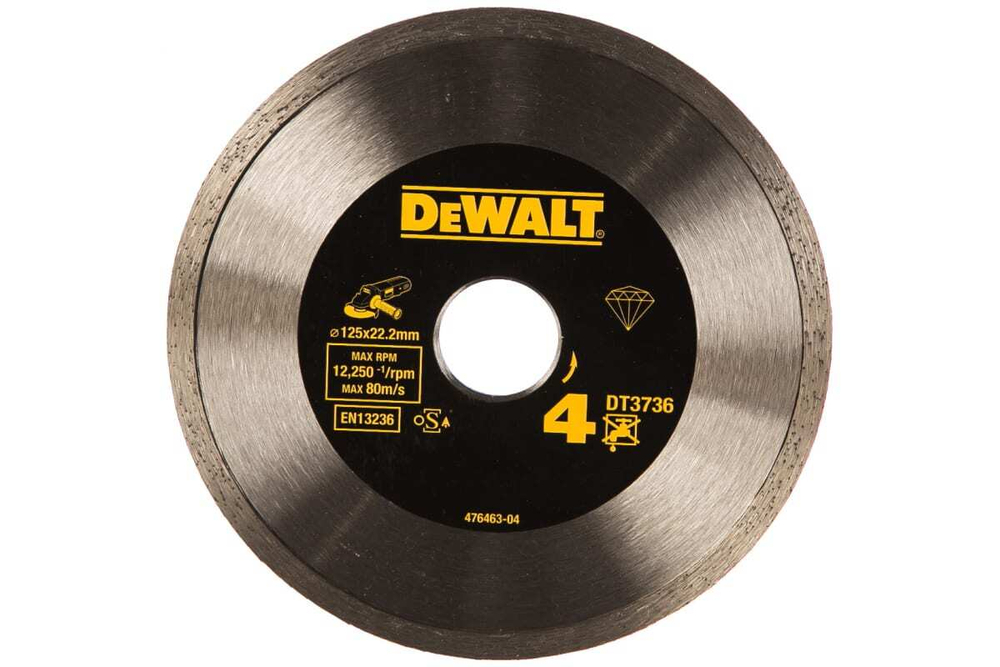 Диск алмазный отрезной (125х22.2 мм) для УШМ DEWALT DT 3736