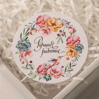 Наклейки круглые 