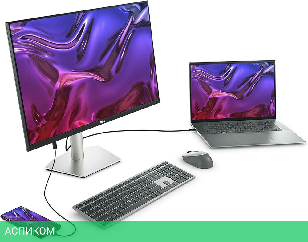 Монитор Dell S2723HC серебристый/черный (210-BELK)