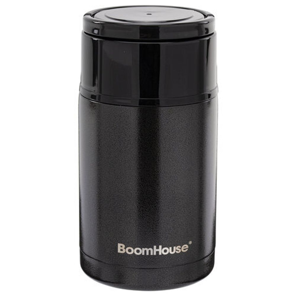 Термос 1 л для еды/напитков с широким горлом, BOOMHOUSE (БУМХАУС) LUNCH, нержавеющая сталь SUS304, черный, 700327
