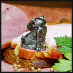 Темлячная бусина "Обжора"  для ножей , мельхиор