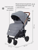 Коляска детская MOWBaby "RIDE" RA088 Gold Grey