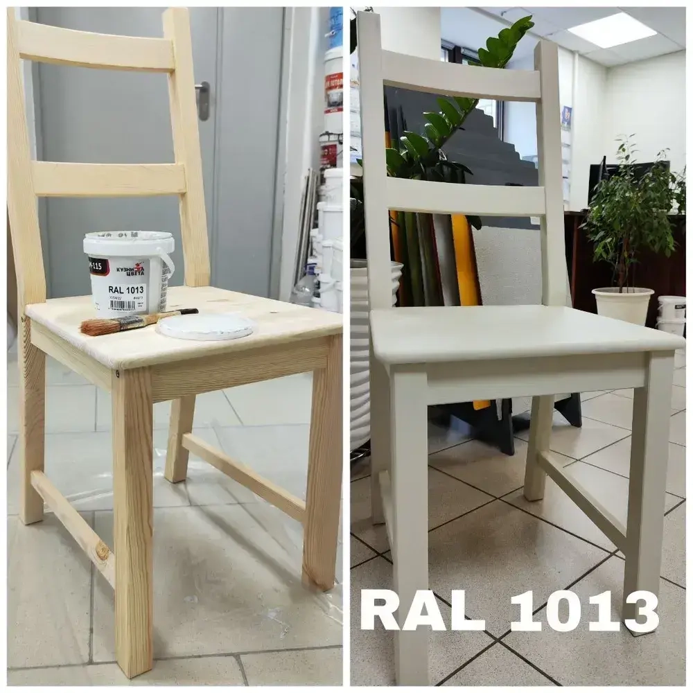 Краска для мебели и дерева без запаха Слоновая кость 0.8л