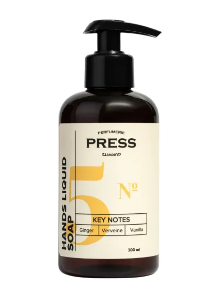 Жидкое мыло для рук №5 Press Gurwitz Perfumerie парфюмированное с Имбирь Ваниль Вербена натуральное