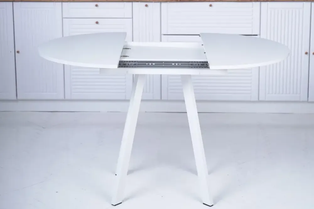 Стол обеденный Элип (профиль) каркас белый