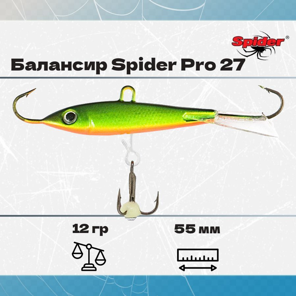 Балансир рыболовный Pro 27 12гр, 55мм, цвет 25F