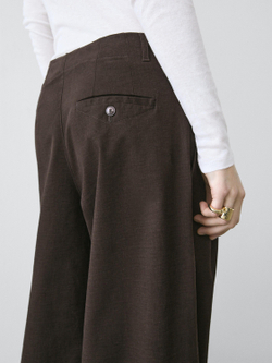 Massimo Dutti Атласные брюки с вытачками, цвет верблюжьей шерсти