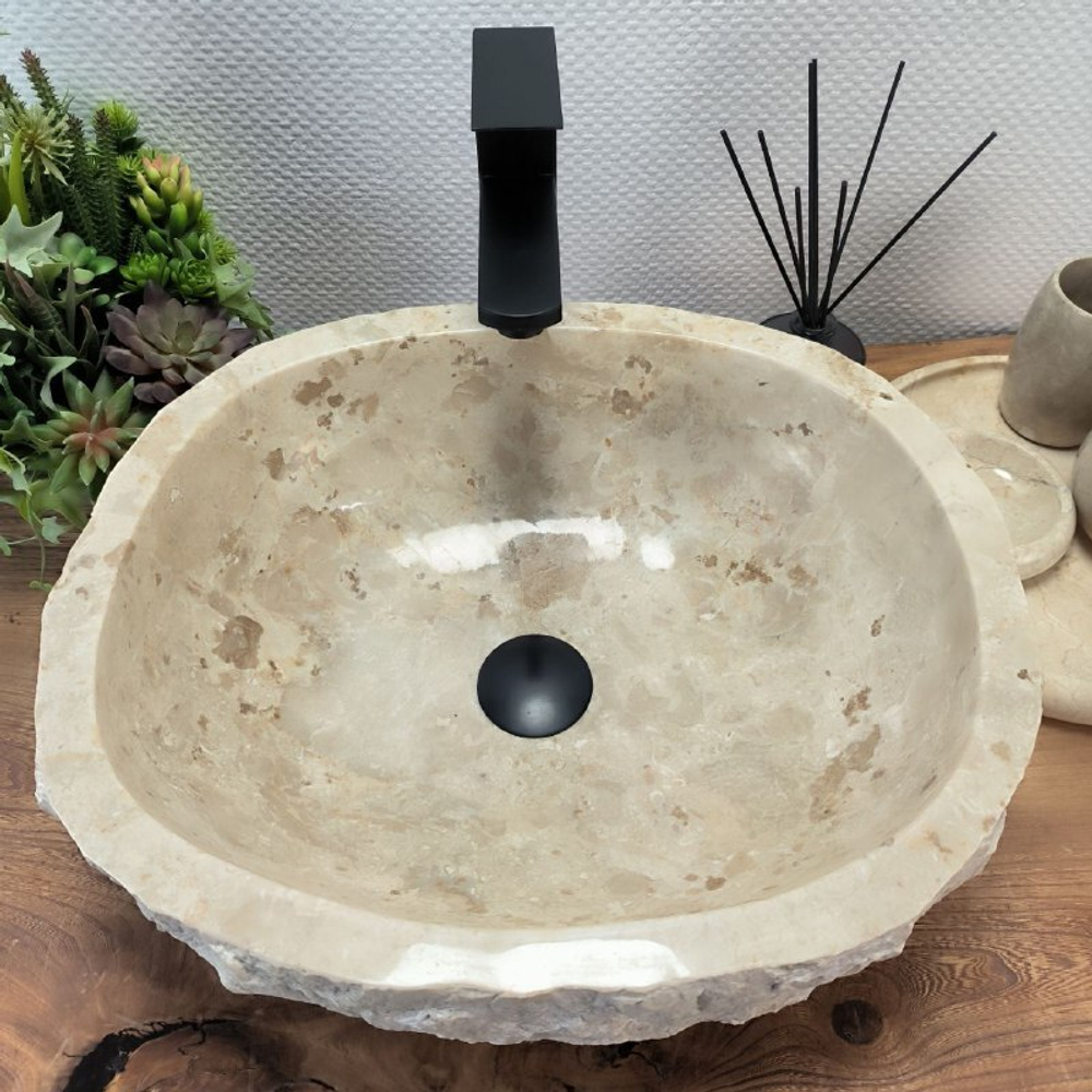 Раковина из мрамора Erozy Cream EM-62768 (46*40*15) 124