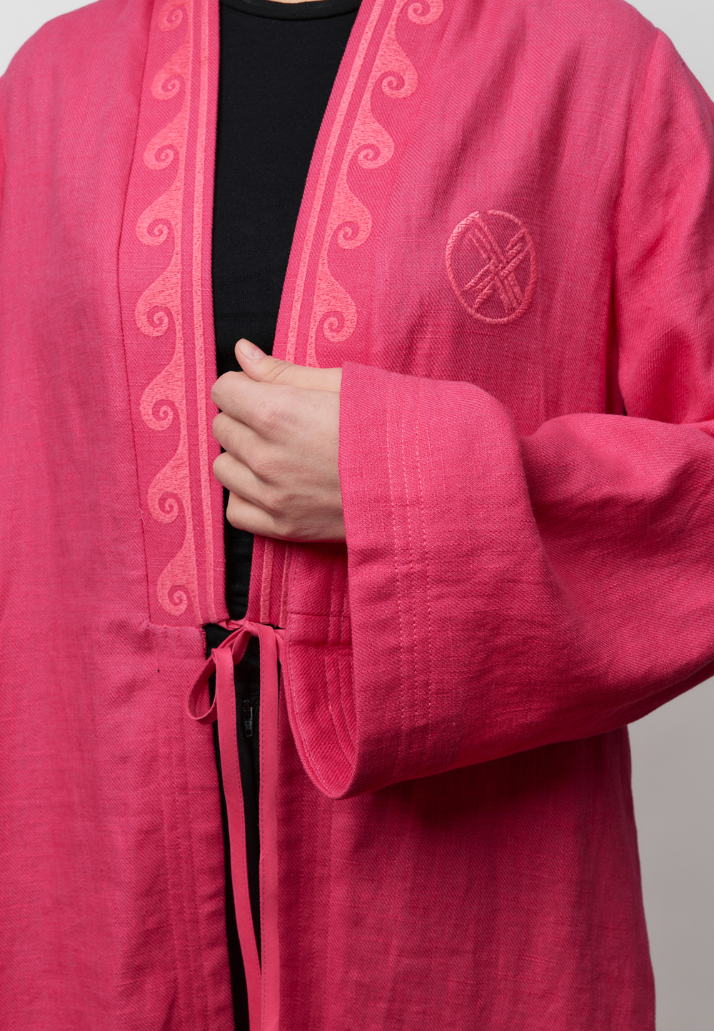 Шапан льняной OYU TOLQYN PINK