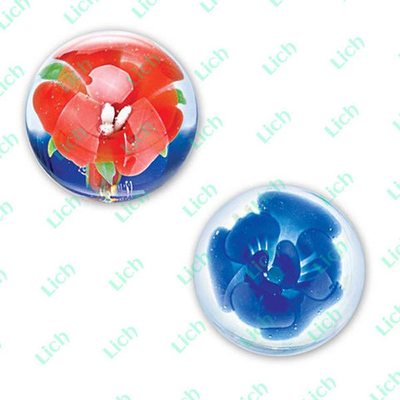 Стеклянные вагинальные шарики Wild Orchid (синий, красный) - 2,5 см