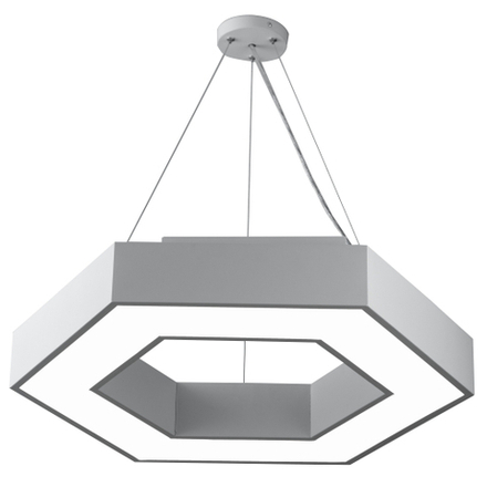 Светильник LED ЭРА Geometria SPO-123-W-40K-045 Hexagon 45Вт 4000К 2500Лм IP40 600*600*80 белый подвесной