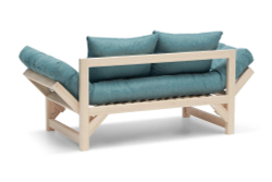 Диван кушетка Элиза, рогожка, изумрудный