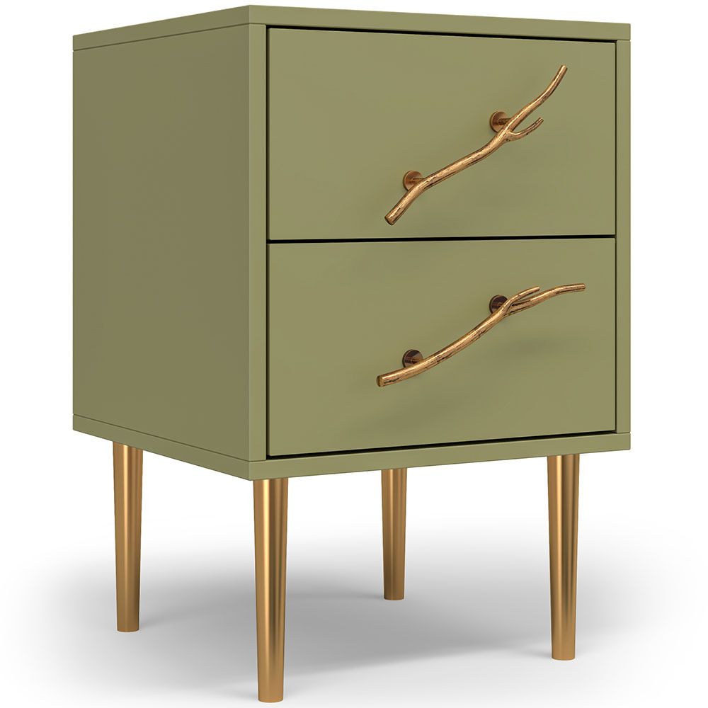 Тумба Арт Колор matte Стайл Голд Зеленая олива матовая