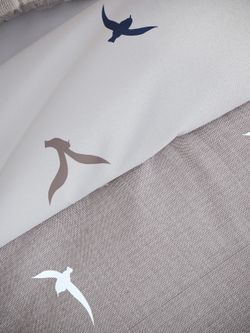 Пододеяльник перкаль Сказка "Чайки/Чайки (компаньон)" 1,5-спальный на молнии 145x215 см