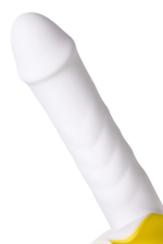 Пульсатор в форме банана B-nana - 19 см. (Цвет: белый с желтым)