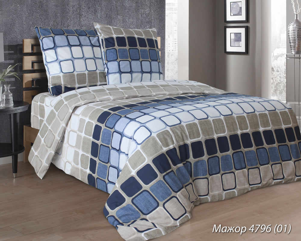 КПБ 2 сп с простыней на рез. 140х200 БЯЗЬ "ББ6"