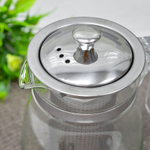 Чайник заварочный 0,9л стеклянный с металлическим ситом