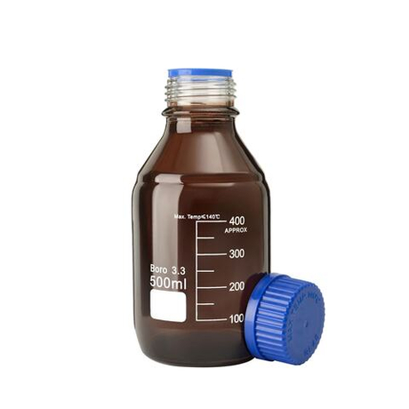 Банка лабораторная, 500 мл, темное боросиликатное стекло с узким горлом