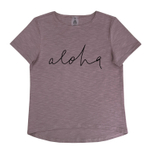 Футболка "Aloha" какао (взрослые и детские)