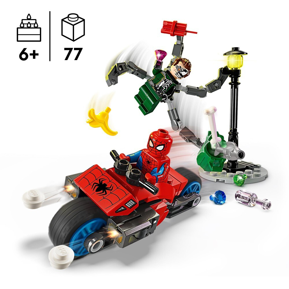 LEGO Marvel Super Heroes — Погоня на мотоцикле: Человек-паук против Человека-паука. Док Ок 76275 / артикул   76275  / GTIN 5702017590264