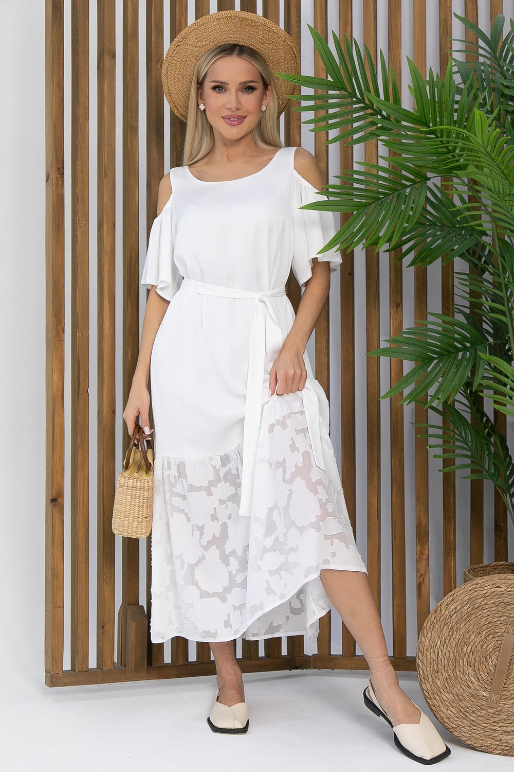 Платье Разбивая сердца (белое) П13350-7М LT Collection