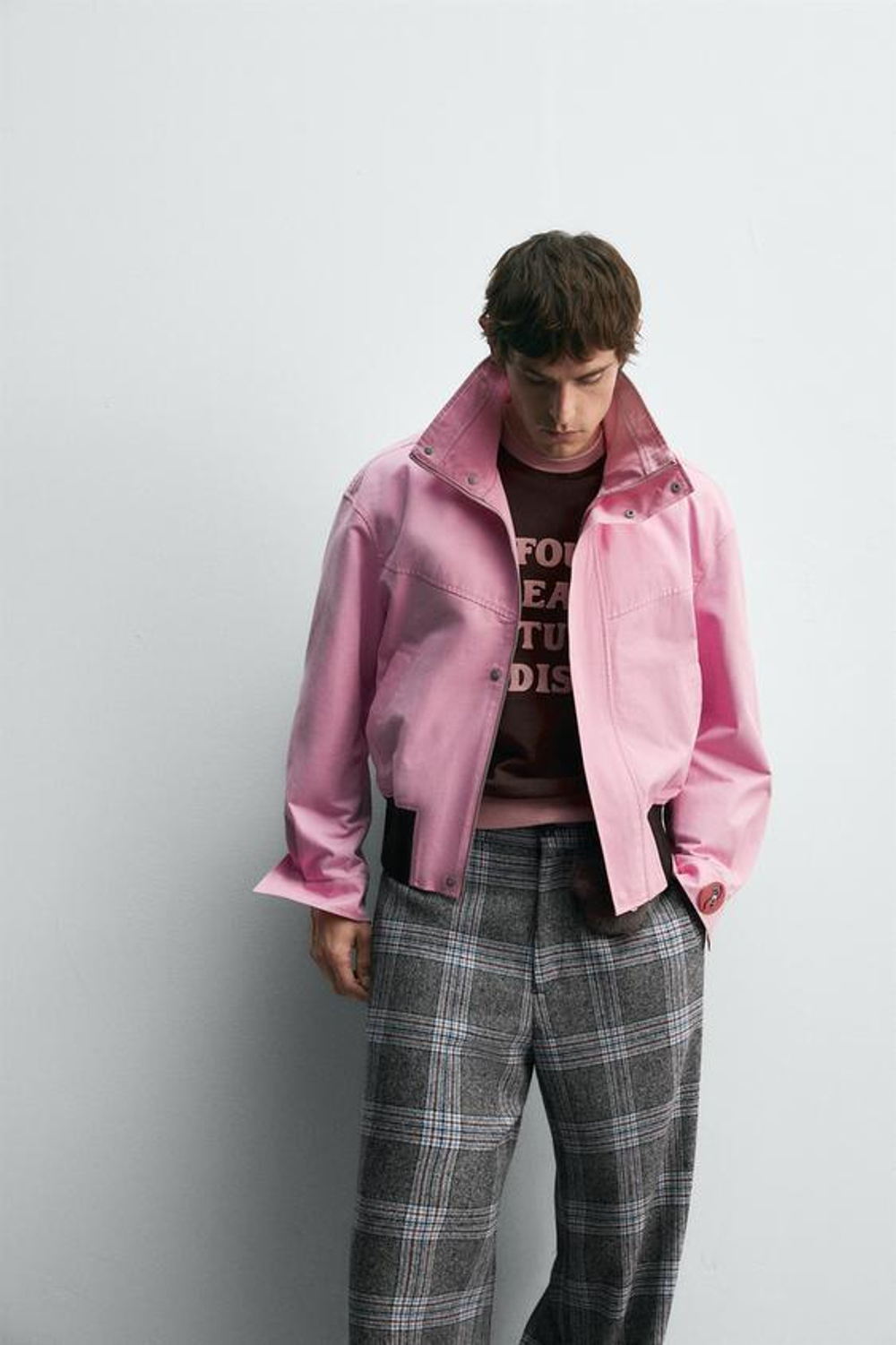 ZARA HARRY LAMBERT X DISNEY КУРТКА КОНТРАСТНАЯ, РОЗОВЫЙ