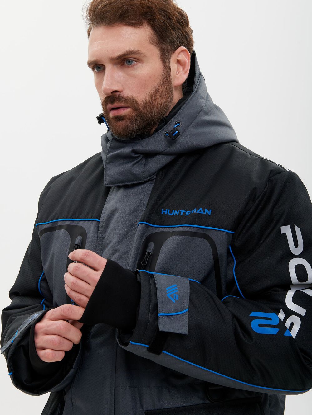 Костюм зимний Полюс LUX V-2 ткань Cell цвет Серый/Черный