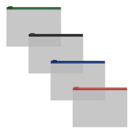 Папка на молнии С6 Erich Krause Fizzy Clear 180 мкм. прозрачная, 1 шт.