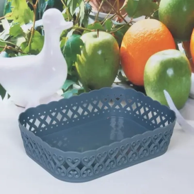 Сухарница пластиковая «Астория» 20*15*5см, синяя пыль