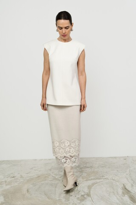 Юбка миди из трикотажа