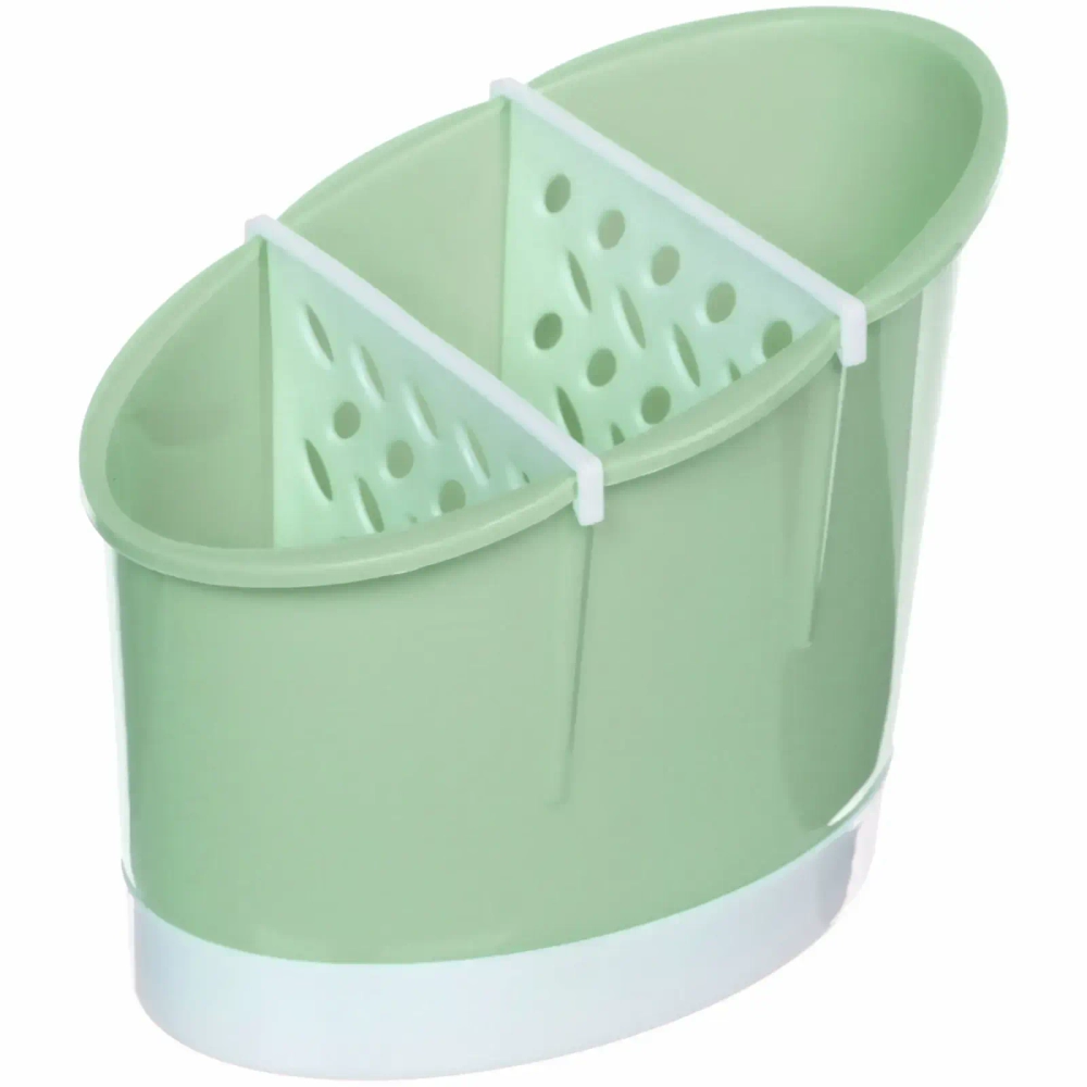 Подставка для столовых приборов «Классика» 16,5*14,5*10,5см пластиковая, 3 секции