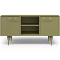 Тумба под ТВ Арт Колор matte 117см Классик Сильвер Зеленая олива матовая