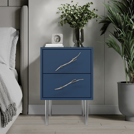 Тумба Арт Колор matte Стайл Сильвер Королевский синий матовый