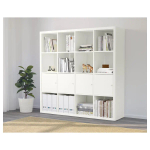 Книжный шкаф - IKEA KALLAX, 147х39х147 см, белый, КАЛЛАКС ИКЕА