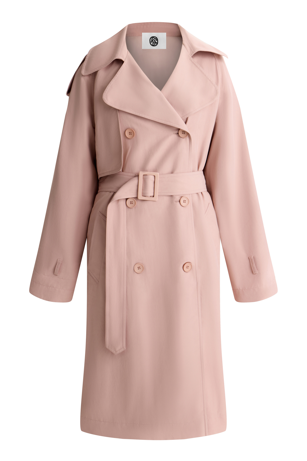 Тренч «Роза пудровая» укороченный