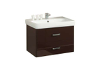 Тумба под раковину, АМЕРИНА, 60, темно-коричневая,(подвесная, 2 ящика)