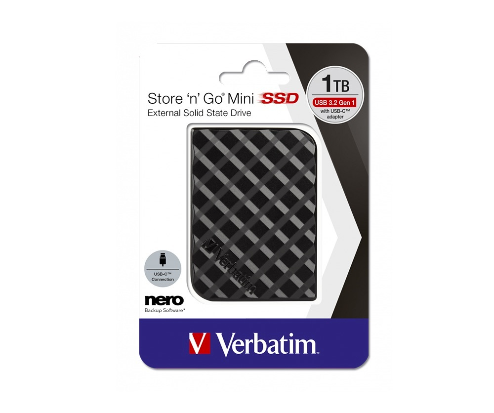 Накопитель Verbatim Store N Go USB 3.2 Gen 1 mini SSD Black 1TB