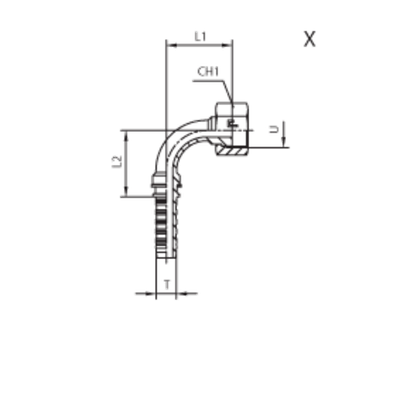 Фитинг DN 38 ORFS (Г) 2 (90)