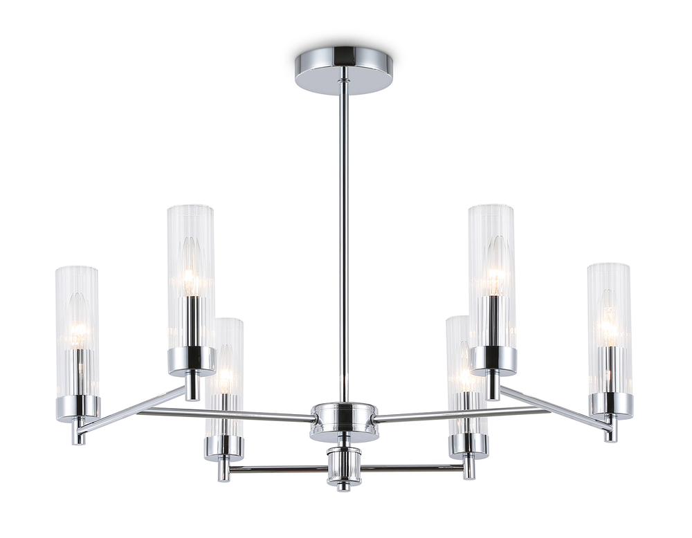 Светильник подвесной LH55151/6 CH/CL хром/прозрачный E14/6 max 40W D675*520