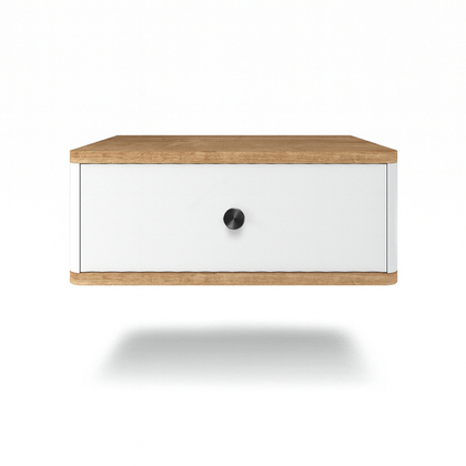 Тумба прикроватная подвесная ROYAL 5300 эко (Дуб Кантри-р.черная)