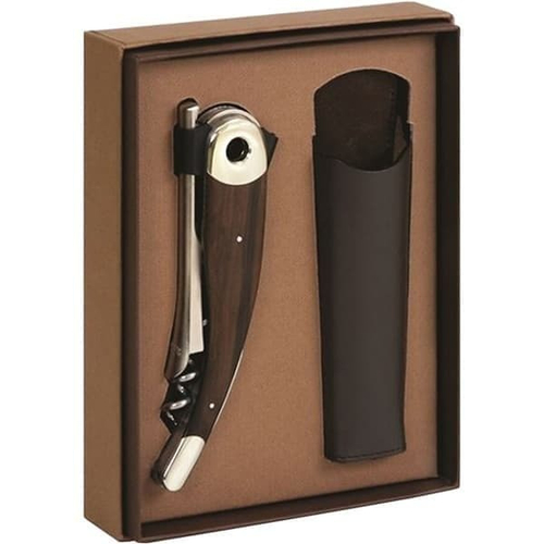Штопор Vacu Vin в подарочной коробке с чехлом, коричневый