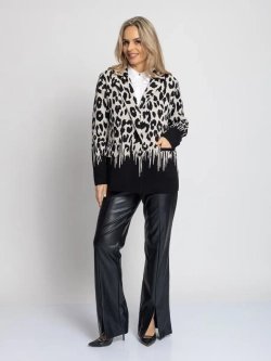 Жакет Д 3303/черно-бежевый