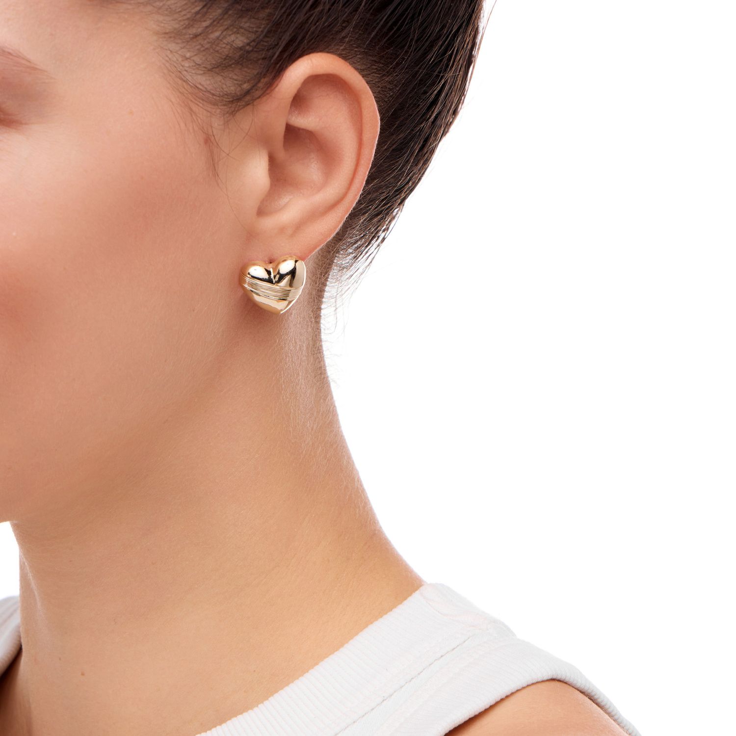 Серьги Minimal Heart Earrings – Gold