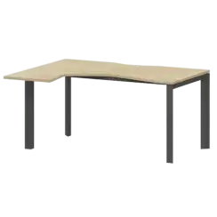 Стол эргономичный левый на металлокаркасе НТМП.П-040.ЛВ  1400x1000x750 Аргентум-МП