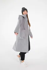 Плащ ko-ko-ko женский непромокаемый серый