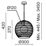 Подвесной светильник Maytoni MOD204PL-01B1