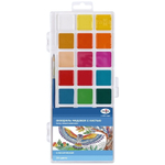 Акварель медовая "Классика" 24 цвета, с кистью, пластик (Гамма)