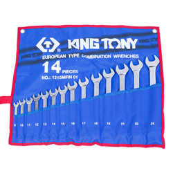 KING TONY (1215MRN01) Набор комбинированных ключей, 8-24 мм, 14 предметов